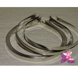 Ободок металл 7мм, цв. серебро - 1 шт.