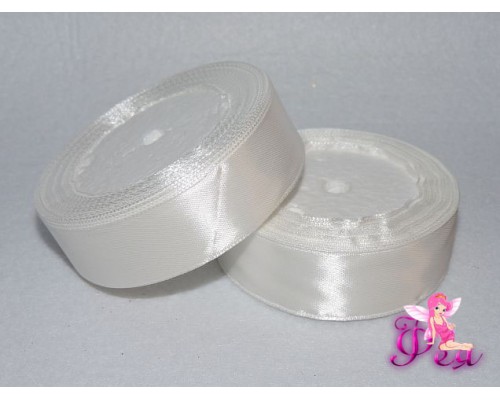 Атласная лента 25 мм,цв. молочный