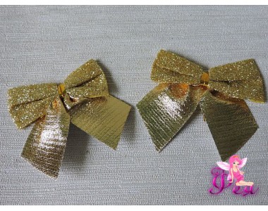 Бантики искра 5 см, золото