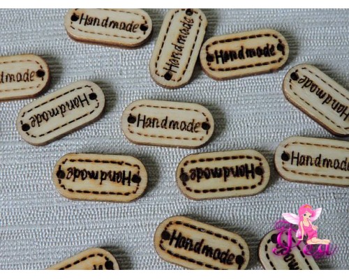 Бирка из фанеры "Hand made" 22*11 мм (1 шт)