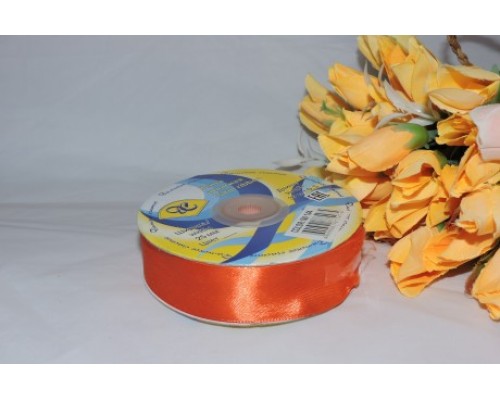 Атласная лента 25мм, цв. оранжевый
