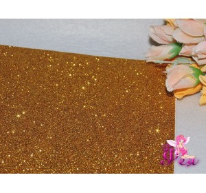 Фоамиран глиттерный 2 мм, цв. золото - 1лист