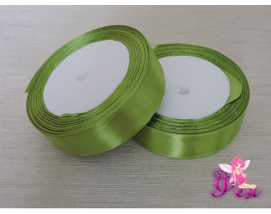 Атласная лента 25 мм,  цв. травяной