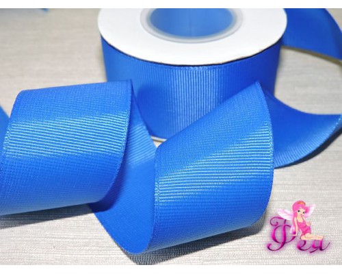 Репсовая лента 40 мм, цв.  синий № 40 - 1 м.