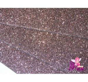 Фоамиран глиттерный, 2 мм, цв. шоколадный - 1 лист