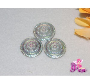 Серединки пластик (перламутр.) 25мм.