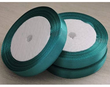 Атласная лента 12 мм, цв. изумрудный - 1 м