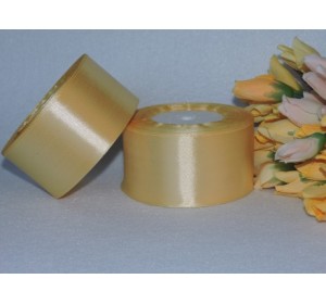 Однотонная атласная лента 50мм, цв. кремовый