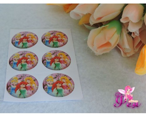 Кабошон силикон с рис. 25мм (на клеевой основе)