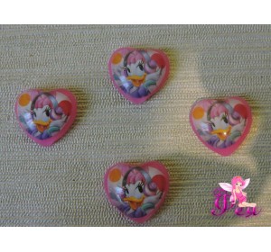 Кабошон пластиковый 18 мм "Уточка", цв. розовый