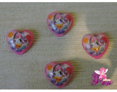 Кабошон пластиковый 18 мм "Уточка", цв. розовый