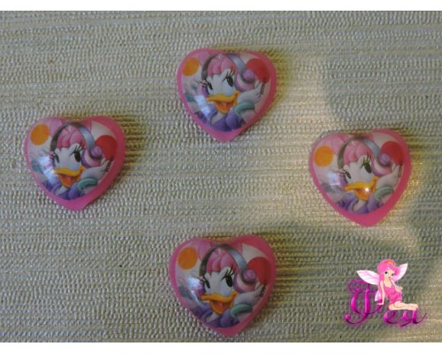 Кабошон пластиковый 18 мм "Уточка", цв. розовый