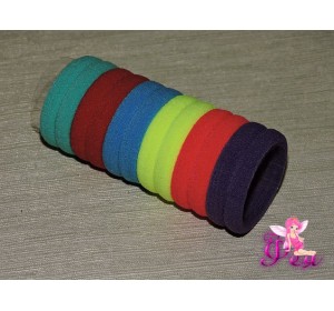 Бесшовные резинки для волос 4 см, цв. микс цветной 1, в тубе 12 шт