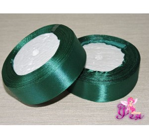 Атласная лента 25 мм, цв. темно-зеленый № 49