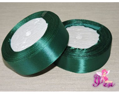 Атласная лента 25 мм, цв. темно-зеленый № 49