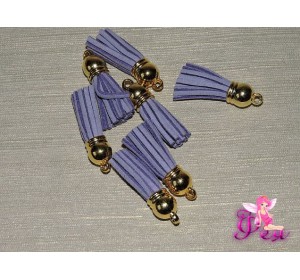 Декоративная кисточка замшевая 3,8 см, светло-фиолетовый -1 шт