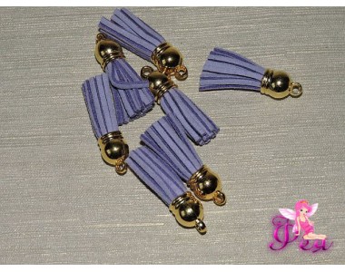 Декоративная кисточка замшевая 3,8 см, светло-фиолетовый -1 шт