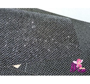 Лист кожзама "Глиттер-чешуйки", цв. черный