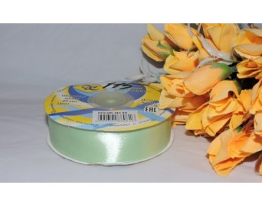 Атласная лента 25 мм, цв. нежно-фисташковый