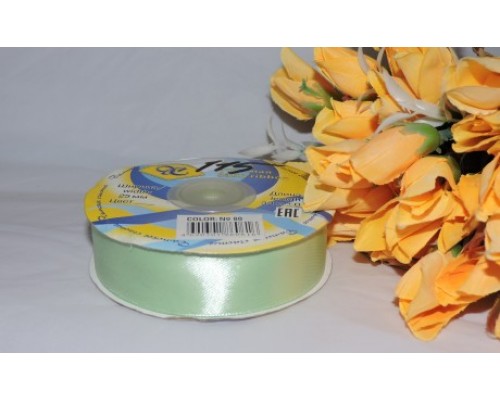 Атласная лента 25 мм, цв. нежно-фисташковый