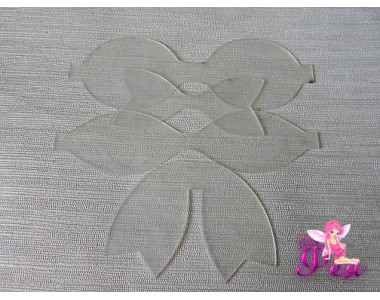 Набор шаблонов для "Бантика с хвостиком" в комплекте  4 детали