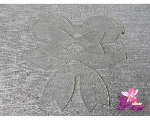 Набор шаблонов для "Бантика с хвостиком" в комплекте  4 детали