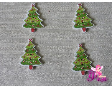 Фигурка из фанеры 35*24  мм "Новогодняя елка" (1 шт)