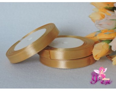 Однотонная атласная лента 12мм, цв. ореховый