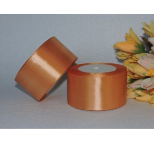 Однотонная атласная лента 50 мм, цв. песочный