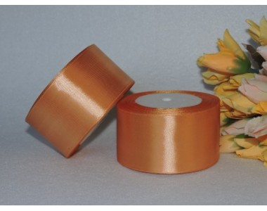 Однотонная атласная лента 50 мм, цв. песочный