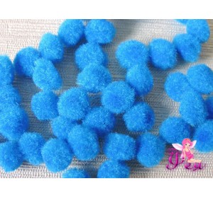 Помпоны 10 мм, бирюзовый (10 шт)