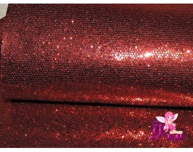 Кожзам "Соты", цв. красный 2 - 1 лист