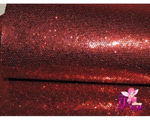 Кожзам "Соты", цв. красный 2 - 1 лист    