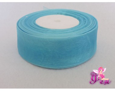 Лента органза 40 мм, голубой