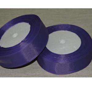 Однотонная репсовая лента 25 мм,  цв. темно-сиреневый -1 м