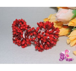 Букетики тычинок 12 шт, цв. красный