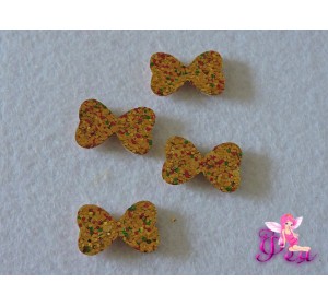 Патч с пайетками  " Бантик" 2,5*1,7 см,  золото 