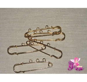 Булавка декоративная 6,5 см, цв. золото - 1 шт