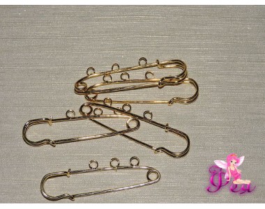 Булавка декоративная 6,5 см, цв. золото - 1 шт