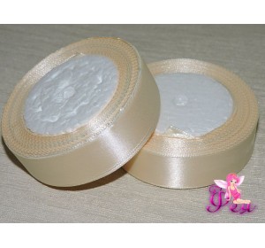 Атласная лента 25 мм, цв. сливочный крем - 1 м