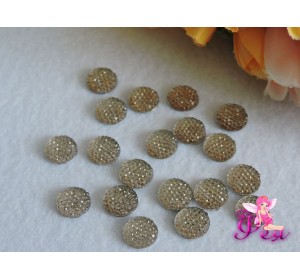 Стразовые серединки пластик (перламутр) 12мм