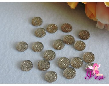 Стразовые серединки пластик (перламутр) 12мм