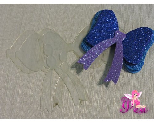 Набор шаблонов "Бантик  с ленточкой  "В комплекте 4 детали