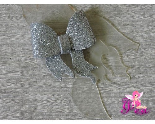 Набор шаблонов "Бантик  с ленточкой 2  "В комплекте 4 детали