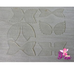 Набор шаблонов "Хвостики"в комплекте 6 детали