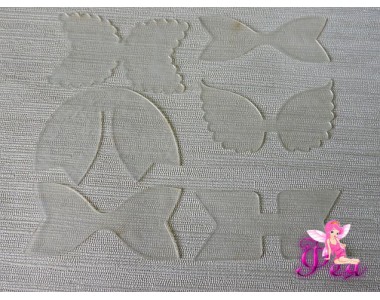 Набор шаблонов "Хвостики"в комплекте 6 детали