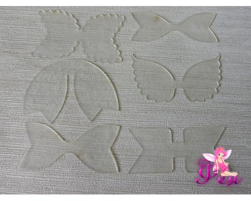 Набор шаблонов "Хвостики"в комплекте 6 детали