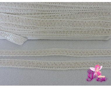 Тесьма "Тиффани" 15 мм, цв. белый № 101