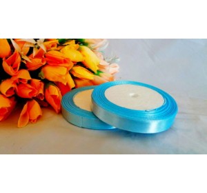 Атласная лента 12 мм, цв. голубой - 1 м.