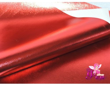 Кожзам, цв. красный
